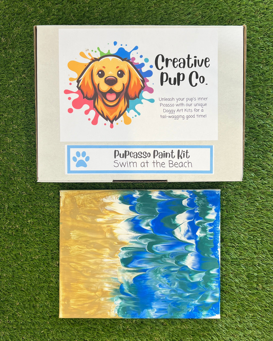 Swim at the Beach Pupcasso Paint Kit
