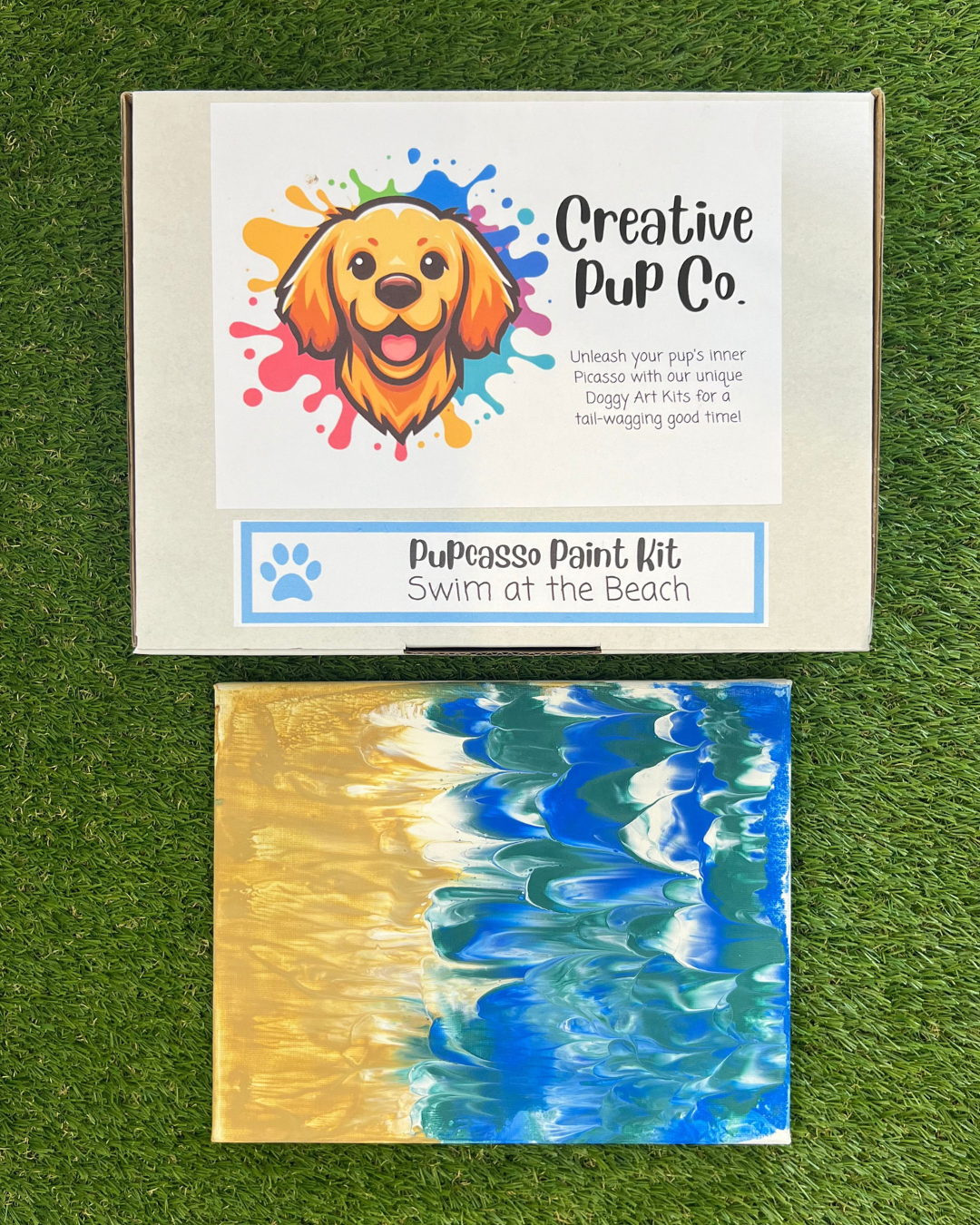 Swim at the Beach Pupcasso Paint Kit